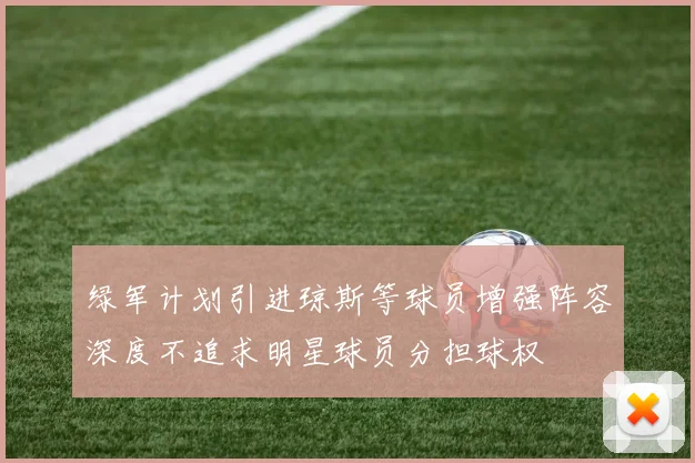 绿军计划引进琼斯等球员增强阵容深度不追求明星球员分担球权